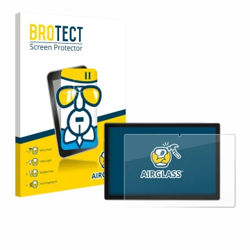 Face avant d’un emballage produit avec le logo de la marque BROTECT. À côté, l’appareil Antemper D115 10.1