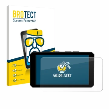 Face avant d’un emballage produit avec le logo de la marque BROTECT. À côté, l’appareil Chigee AIO-6 LTE 4G est représenté ave