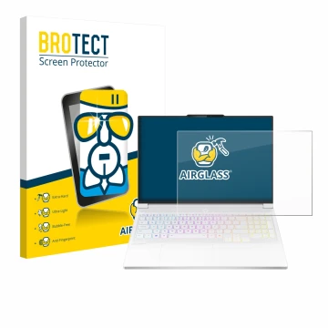 Face avant d’un emballage produit avec le logo de la marque BROTECT. À côté, l’appareil Lenovo Legion 7i Gen 10 16