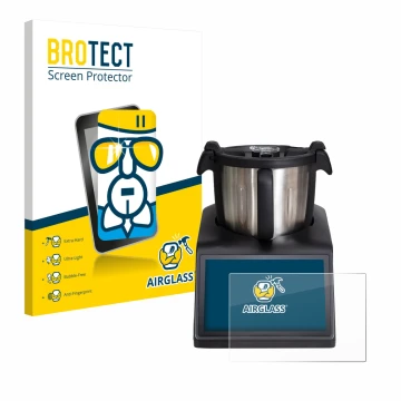 Face avant d’un emballage produit avec le logo de la marque BROTECT. À côté, l’appareil Ufesa TotalChef RK10 est représenté av