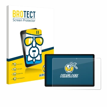Face avant d’un emballage produit avec le logo de la marque BROTECT. À côté, l’appareil Doogee U13 est représenté avec la prot