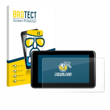 Face avant d’un emballage produit avec le logo de la marque BROTECT. À côté, l’appareil Vechtel Carplay 5