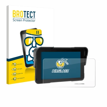 Face avant d’un emballage produit avec le logo de la marque BROTECT. À côté, l’appareil Sixwin P2 5