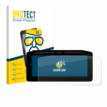 Face avant d’un emballage produit avec le logo de la marque BROTECT. À côté, l’appareil Ducati Panigale V4 2025 est représenté