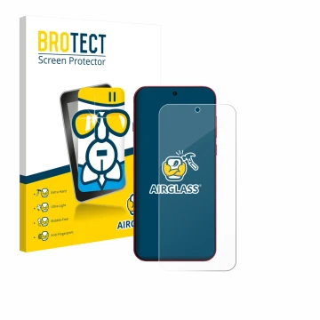 Face avant d’un emballage produit avec le logo de la marque BROTECT. À côté, l’appareil Oppo Find X9 Pro est représenté avec l