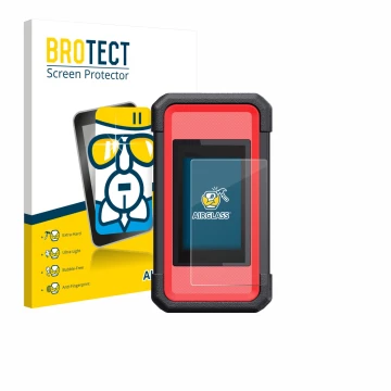 Face avant d’un emballage produit avec le logo de la marque BROTECT. À côté, l’appareil Launch X431 SmartLink C V2.0 est repré