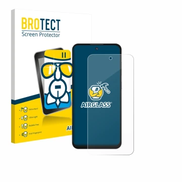 Face avant d’un emballage produit avec le logo de la marque BROTECT. À côté, l’appareil Oukitel C69 est représenté avec la pro