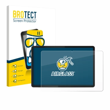 Face avant d’un emballage produit avec le logo de la marque BROTECT. À côté, l’appareil Lenovo Tab K11 (2e Gen.) est représent