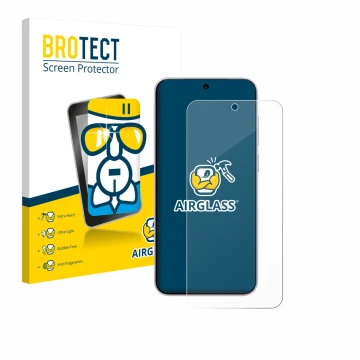 Face avant d’un emballage produit avec le logo de la marque BROTECT. À côté, l’appareil Vivo X300 est représenté avec la prote