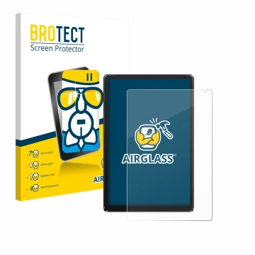 Face avant d’un emballage produit avec le logo de la marque BROTECT. À côté, l’appareil Whitedeer WHEC107BK 10.1