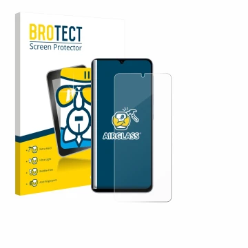 Face avant d’un emballage produit avec le logo de la marque BROTECT. À côté, l’appareil Samsung Galaxy A07 est représenté avec