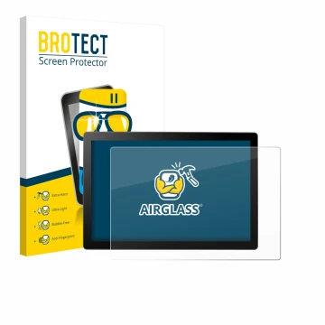 Face avant d’un emballage produit avec le logo de la marque BROTECT. À côté, l’appareil Wacom Cintiq 16 DTK168 2025 est représ