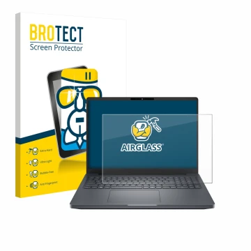 Face avant d’un emballage produit avec le logo de la marque BROTECT. À côté, l’appareil Dell Pro Max 16 Plus est représenté av