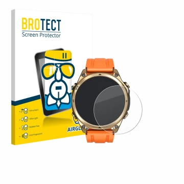Face avant d’un emballage produit avec le logo de la marque BROTECT. À côté, l’appareil Doogee Anywise W1 est représenté avec 
