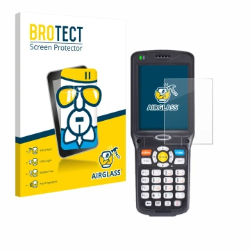 Face avant d’un emballage produit avec le logo de la marque BROTECT. À côté, l’appareil Unitech HT510A est représenté avec la 