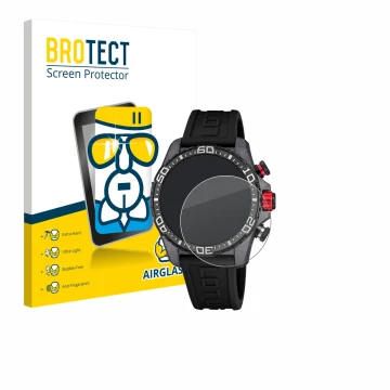 Face avant d’un emballage produit avec le logo de la marque BROTECT. À côté, l’appareil Lotus Connected 20000/4 (45 mm) est re