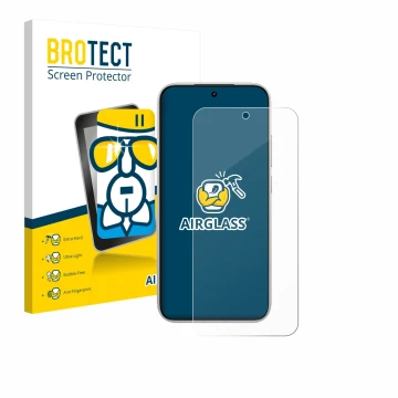 Face avant d’un emballage produit avec le logo de la marque BROTECT. À côté, l’appareil Xiaomi Poco F8 Pro 5G est représenté a