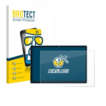 Face avant d’un emballage produit avec le logo de la marque BROTECT. À côté, l’appareil Biegedy B25 10.1