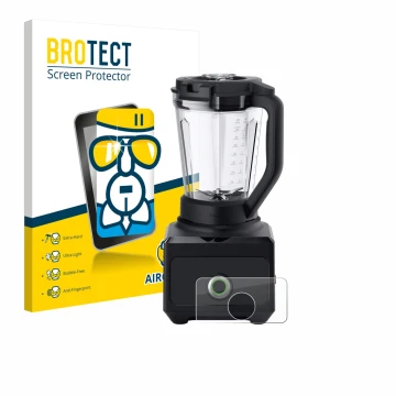 Face avant d’un emballage produit avec le logo de la marque BROTECT. À côté, l’appareil Braun PowerBlend 9 est représenté avec