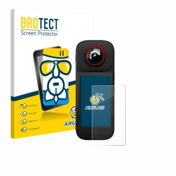 Face avant d’un emballage produit avec le logo de la marque BROTECT. À côté, l’appareil Labpano PanoX V3 360° est représenté a