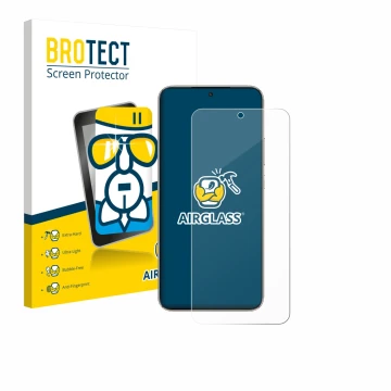 Face avant d’un emballage produit avec le logo de la marque BROTECT. À côté, l’appareil Honor X70 est représenté avec la prote