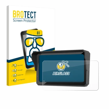 Face avant d’un emballage produit avec le logo de la marque BROTECT. À côté, l’appareil Carpuride W602BS est représenté avec l