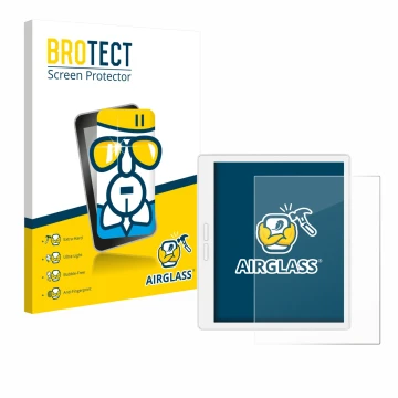 Face avant d’un emballage produit avec le logo de la marque BROTECT. À côté, l’appareil Bigme B751C-S est représenté avec la p