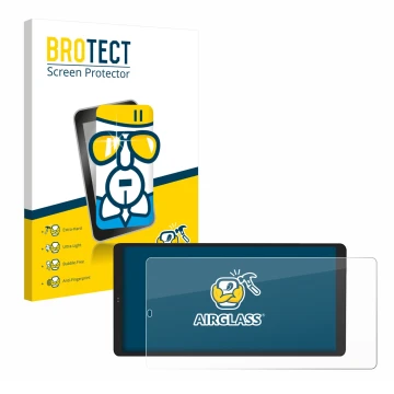 Face avant d’un emballage produit avec le logo de la marque BROTECT. À côté, l’appareil Shelly Wall Display X2 est représenté 
