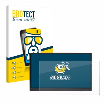 Face avant d’un emballage produit avec le logo de la marque BROTECT. À côté, l’appareil Acer PM191QEbmiuux est représenté avec
