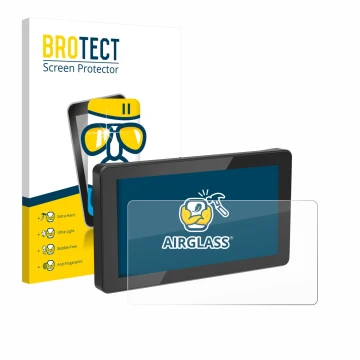 Face avant d’un emballage produit avec le logo de la marque BROTECT. À côté, l’appareil Innovv N1 5.5