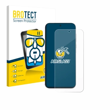 Face avant d’un emballage produit avec le logo de la marque BROTECT. À côté, l’appareil OnePlus Turbo 6V est représenté avec l