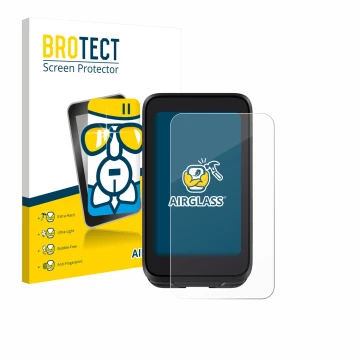 Face avant d’un emballage produit avec le logo de la marque BROTECT. À côté, l’appareil igpsport BiNavi Air est représenté ave