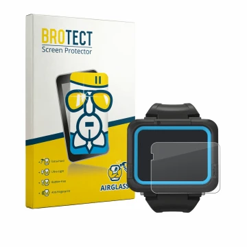 Face avant d’un emballage produit avec le logo de la marque BROTECT. À côté, l’appareil Shearwater PEREGRINE dive computer est