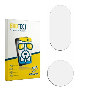 Face avant d’un emballage produit avec le logo de la marque BROTECT. À côté se trouve la protection d’écran correspondante.