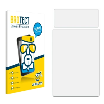 Face avant d’un emballage produit avec le logo de la marque BROTECT. À côté se trouve la protection d’écran correspondante.