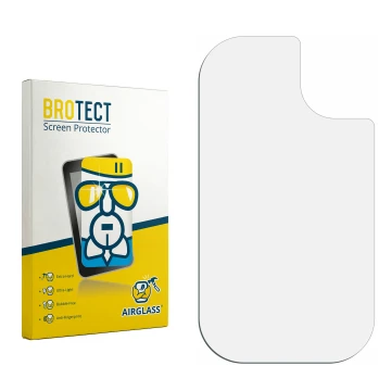 Face avant d’un emballage produit avec le logo de la marque BROTECT. À côté se trouve la protection d’écran correspondante.