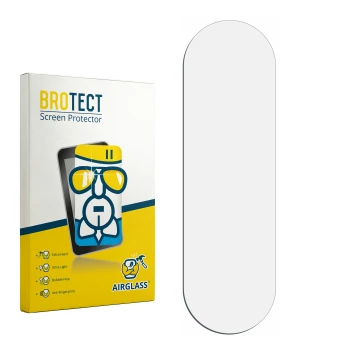 Face avant d’un emballage produit avec le logo de la marque BROTECT. À côté se trouve la protection d’écran correspondante.