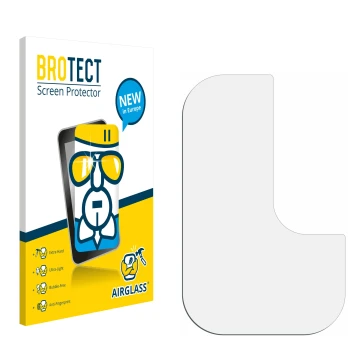 Face avant d’un emballage produit avec le logo de la marque BROTECT. À côté se trouve la protection d’écran correspondante.