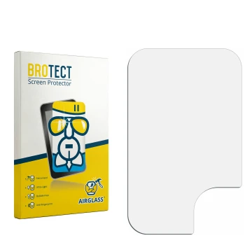 Face avant d’un emballage produit avec le logo de la marque BROTECT. À côté se trouve la protection d’écran correspondante.