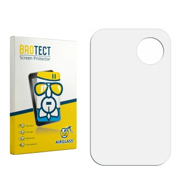Face avant d’un emballage produit avec le logo de la marque BROTECT. À côté se trouve la protection d’écran correspondante.