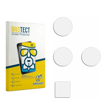 Face avant d’un emballage produit avec le logo de la marque BROTECT. À côté se trouve la protection d’écran correspondante.