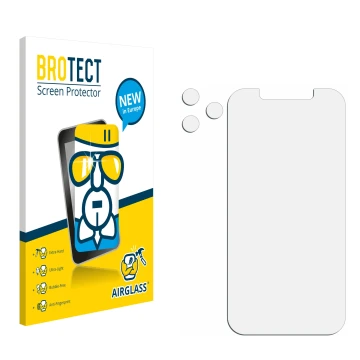 Face avant d’un emballage produit avec le logo de la marque BROTECT. À côté se trouve la protection d’écran correspondante.