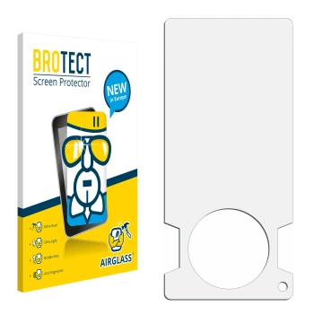 Face avant d’un emballage produit avec le logo de la marque BROTECT. À côté se trouve la protection d’écran correspondante.