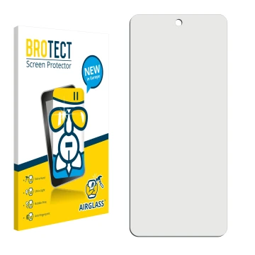 Face avant d’un emballage produit avec le logo de la marque BROTECT. À côté se trouve la protection d’écran correspondante.