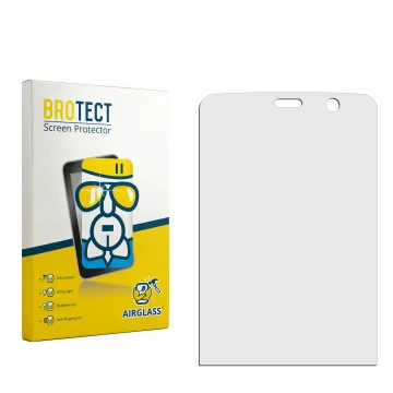 Face avant d’un emballage produit avec le logo de la marque BROTECT. À côté se trouve la protection d’écran correspondante.