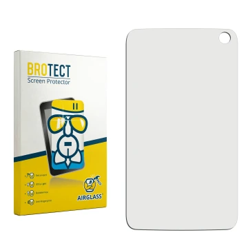 Face avant d’un emballage produit avec le logo de la marque BROTECT. À côté se trouve la protection d’écran correspondante.