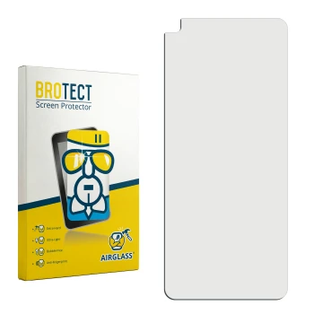 Face avant d’un emballage produit avec le logo de la marque BROTECT. À côté se trouve la protection d’écran correspondante.