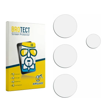 Face avant d’un emballage produit avec le logo de la marque BROTECT. À côté se trouve la protection d’écran correspondante.