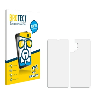 Face avant d’un emballage produit avec le logo de la marque BROTECT. À côté se trouve la protection d’écran correspondante.