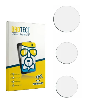 Face avant d’un emballage produit avec le logo de la marque BROTECT. À côté se trouve la protection d’écran correspondante.